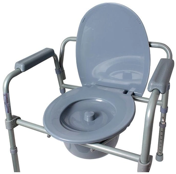 Крісло-стілець Ridni KJT717 із санітарним обладнанням регульоване за висотою складане (RD-CARE-T02)
