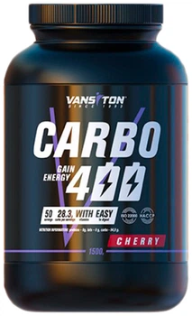 Гейнер для набору маси Vansiton Carbo 400 1.5 кг Cherry (4820106592348)