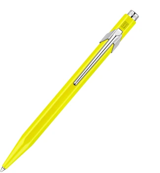 Ручка кулькова Caran d'Ache 849 Pop Line Fluo Жовта/Стрижень 1 мм Синій (7610186029240)