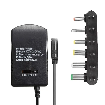 Блок питания для ноутбуков универсальный 6 в 1 Run&Teng 12V 2.5A 688 Черный (1322lmn/yop)