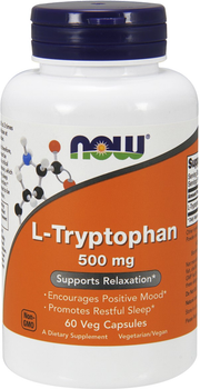 Аминокислота Now Foods L-триптофан 500мг