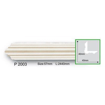 Кутовий плінтус гнучкий Gaudi Decor P2003F (40х40)мм