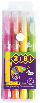 Олівці гелеві ZiBi Neon Kids Line 4 кольори (ZB.2496)