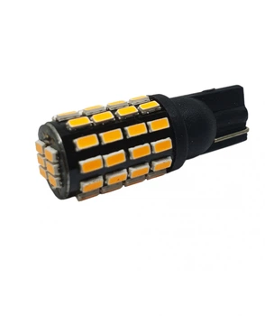 Светодиодная лампа&nbsp;Т10 W5W 54 SMD 3014 с драйвером Autoexpect 12V Желтая 10912