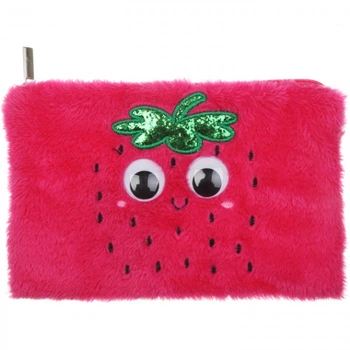 ZIBI Пенал школьный на молнии б/н 1 отделение STRAWBERRY 24х15х 1см ZB.701215