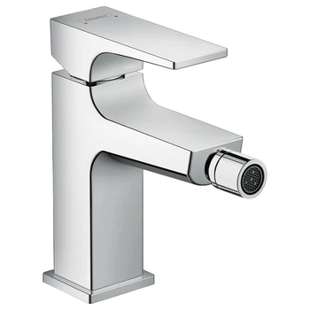 Cмеситель для гигиенического душа HANSGROHE Metropol на биде однорычажный хром латунь с донным клапаном 32520000