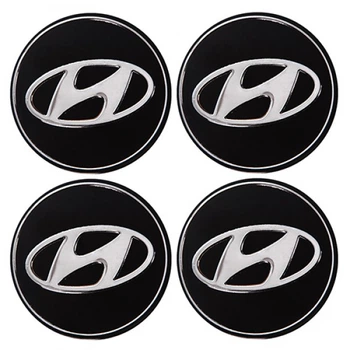 Наклейки на ковпаки Hyundai чорні (60мм)
