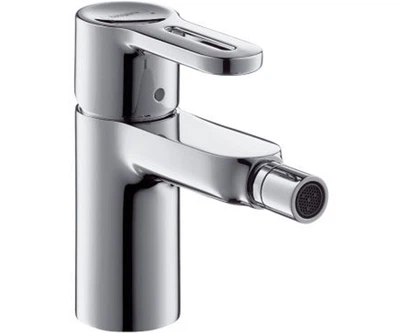 Cмеситель для гигиенического душа HANSGROHE Metropol S на биде однорычажный хром латунь с донным клапаном 14262000