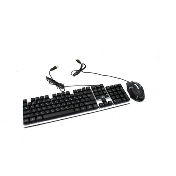Русская проводная клавиатура + мышка Combo Gamer K01 с подсветкой