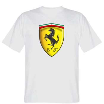 Мужская футболка Stedman Ferrari 3D Logo S Білий
