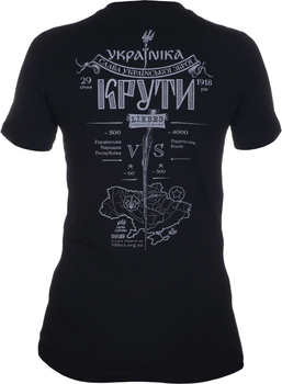 Футболка тактична жіноча 281z Украініка Крути Black XL