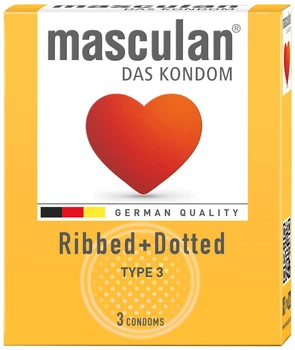 Презервативи Masculan Ribbed+Dotted 3 шт. (4019042000073/4019042700812)
