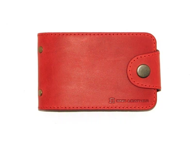 Шкіряна Візитниця DNK Leather Cards-H червона