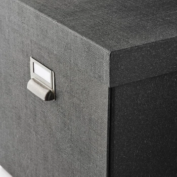 Коробка с крышкой IKEA TJOG 32x31x30 см темно-серый 204.776.71