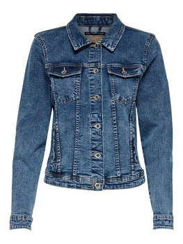 Джинсовая куртка ONLY ONLTIA LIFE DNM JACKET BB MB BEX02 NOOS 36 Темно-синий 15170682 Medium Blue Denim