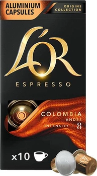 Кава в капсулах L'OR Espresso Colombia 10 шт. сумісні з Nespresso 100% Арабіка (8711000360613)