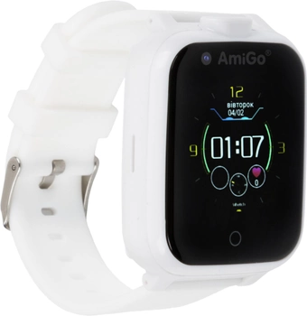 Дитячий смарт-годинник з відеодзвінком AmiGo GO006 GPS 4G Wi-Fi Videocall White (849559)