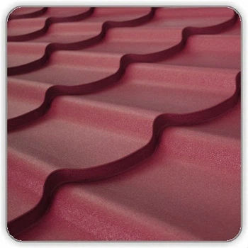 Металочерепица Suntile ral 3005 0.45 мм Красная матовая