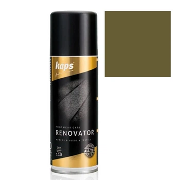 Спрей краска для замшы и нубука Kaps Renovator 200 ml Оливковый