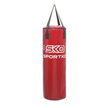 Боксерский мешок SPORTKO ПВХ 110 см/35 см/20-25 кг красный