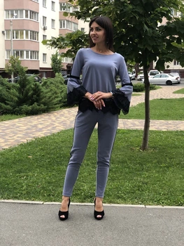 Женский трикотажный костюм Poliit 7090 синий 36
