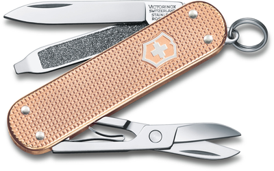 Складной нож Victorinox CLASSIC SD Alox Colors Fresh Peach 58мм/1сл/5функ/рифл.беж /ножн Vx06221.202G
