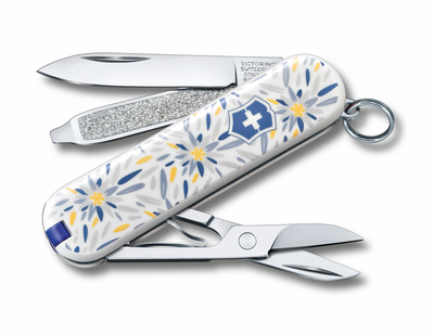 Складной нож Victorinox CLASSIC LE "Alpine Edelweiss" 58мм/1сл/7функ/цветн/чехол /ножн Vx06223.L2109