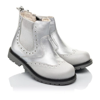 Демисезонные ботинки Woopy Orthopedic 24 серебряный (8328)