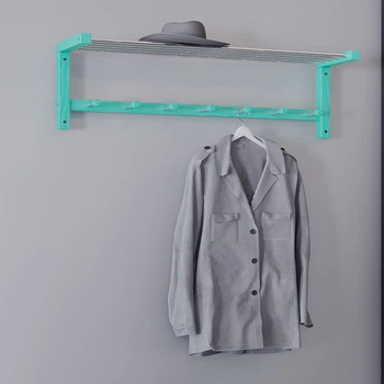 Вешалка настенная Fenster NVD-02 Бирюзовая 32x100x25