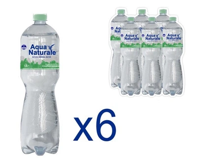 Упаковка води мінеральної слабогазованої Aqua Naturale (1,5л х 6 пляшок)