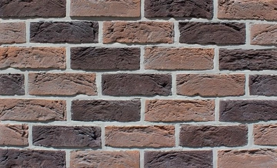 Фасадная плитка Loft Brick Саппоро Красно-коричневый с подпалами 210x65 мм