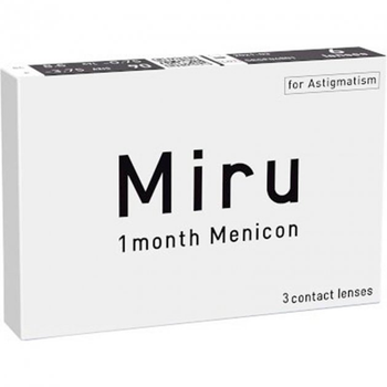 Контактные линзы Menicon Miru 1 month for Astigmatism (Тоric)-5.0 / BC 8.6 мм (3 шт/уп. )