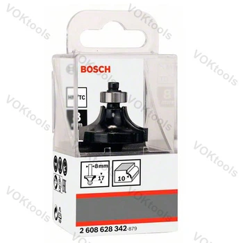Кромочная радиусная фреза d8 D32.7 h16.5 L57 R10 Standard for Wood Bosch Professional (2608628342)