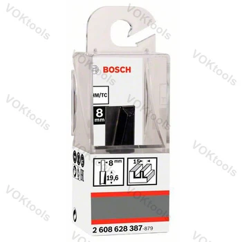 Пазовая фреза по дереву d8 D15 h20 L51 Standard for Wood Bosch Professional (2608628387)