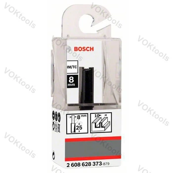 Пазова фреза з дерева d8 D10 h25.4 L56 Standard for Wood Bosch Professional (2608628373)