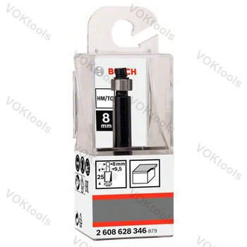 Фреза кромочная с нижним подшипником d8 D9.5 h25.4 L68 Standard for Wood Bosch Professional (2608628346)