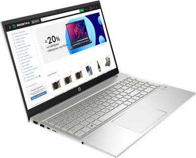 Ноутбук HP Pavilion 15-eh1108ua (4A7N4EA ) Silver / AMD Ryzen 7 5700U / RAM 16 ГБ / SSD 512 ГБ / Подсветка клавиатуры