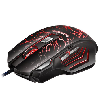 Мышь Apedra A7 Black игровая проводная переключаемый dpi 3200 USB компьютерная 7 кнопок с подсветкой для ПК (SKU_3232-9333)