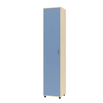 Шкаф-пенал KidsBunkBed Ш091 дуб молочный терра голубая 2160х 460х430 мм