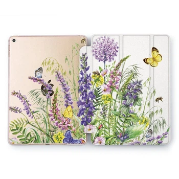 Чехол книжка, обложка для Apple iPad (Луговые цветы) модели 9.7 2/3/4 эпл айпад 2011 2012