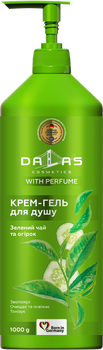 Крем-гель для душу Dalas Зелений чай і огірок 1000 мл (4260637722607)