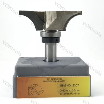 Фреза ГЛОБУС 2307 кромочная калевочная d12 D68 h20 R16