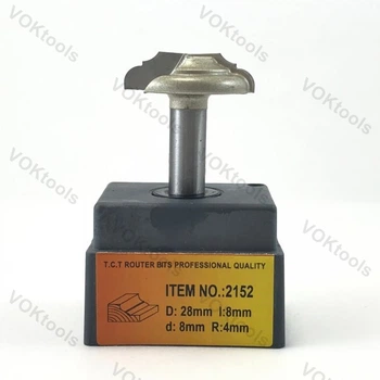 Фреза ГЛОБУС 2152 пазовая фасонная d8 D28 h8 R4
