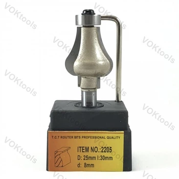 Фреза ГЛОБУС 2205 d8 D25 h30 кромочная фигурная