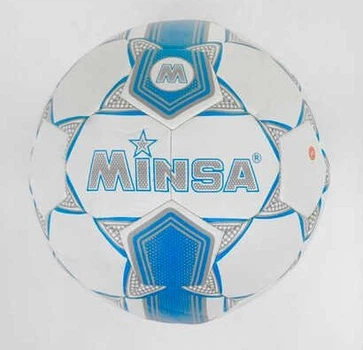 Мяч футбольный Minsa C 40113 -Белый с голубым