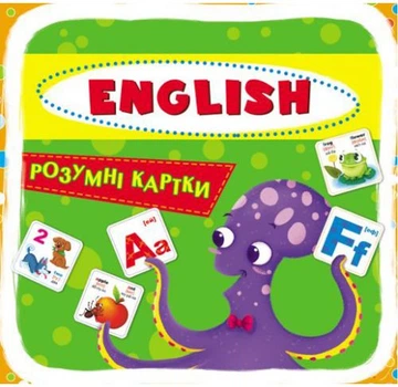 Обучающие карточки Crystal Book Розумні картки английский язык 30 штук с транскрипцией для детей развивающий набор карточек разноцветные