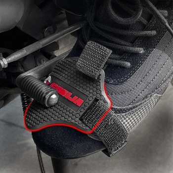 Накладка на обувь для мотоциклистов, защитная накладка от грязи и стирания обуви, мото накладка для переключения передач COBIJA Черная IJA117