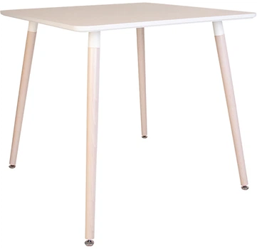 Обідній стіл Nowy Styl MODERN ordf WOOD BEIGE (19) 800х800 WHITE/БУК ЛАК 1.018