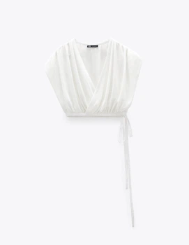 Топ Zara Ж1069236 (5644/683/251А) колір білий L