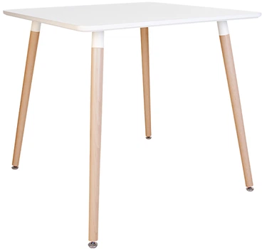 Обідній стіл Nowy Styl MODERN ordf WOOD WHITE (19) 700х700 WHITE/БУК ЛАК 1.007